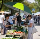 Фото 5 — Зонт от солнца 2.2м 4001/ Зонт с наклоном для пляжа и рыбалки / Зонт садовый