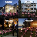 Фото 6 — Садовий світильник 2шт «Рожева Троянда» на сонячній батареї з LED підсвіткою