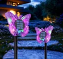 Photo 5 — Outdoor solar 3D Butterflies light with color-changing effect / Solar light Butterfly 2-in-1 26X-115