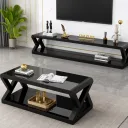 Photo 3 — Modern TV Stand with Mirrored Glass Shelves AND YM174