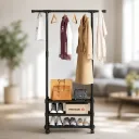 Фото 5 — Вішалка напольна SINGLE-POLE SHOE RACK 107-2 з полицями для взуття