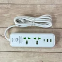 Фото 5 — Сітьовий фільтр живлення 2 м, 2 розетки + 2хUSB + 1хType-C, 2500Вт, WL-4 / Подовжувач з вимикачем