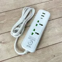 Фото 4 — Сітьовий фільтр живлення 2 м, 2 розетки + 2хUSB + 1хType-C, 2500Вт, WL-4 / Подовжувач з вимикачем