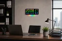 Фото 3 — Годинник GH0750 RGB настінний, настільний / годинник з пультом на USB / Годинник календар, будильник, t°, вологість