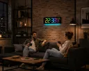 Фото 4 — Годинник настінний 6669R / Електронний LED-годинник / RGB годинник з пультом