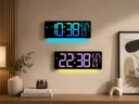 Фото 6 — Годинник настінний 6669R / Електронний LED-годинник / RGB годинник з пультом
