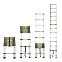 Photo 3 — Telescopic ladder 4.7 m aluminum folding up to 150 kg with anti-slip steps and supports