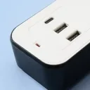 Фото 6 — Сетевой удлинитель-разветвитель 3 розетки с USB Type-C, 2м, WL-7, Белый / Удлинитель с USB портами / Сетевой фильтр