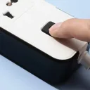 Фото 5 — Сетевой удлинитель-разветвитель 3 розетки с USB Type-C, 2м, WL-7, Белый / Удлинитель с USB портами / Сетевой фильтр