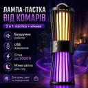 Фото 1 — Лампа-пастка для комарів LY-936 USB безшумна з функцією нічника та електричною сіткою 3000 В, чорна
