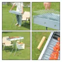 Фото 4 — Складаний мангал переносний 70х70х30см, BARBECUE TRAY 770T, Срібний