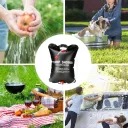 Фото 2 — Душ туристичний 20л, Easy Camp Solar Shower, Чорний / Душ для дачі / Похідний душ / Переносний літній душ