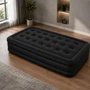 Photo 2 — Single inflatable mattress with pump 190x100x40cm, JR-5061, Black / Camping mattress / Single mattress