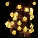Photo 3 — Outdoor string lights mains-powered 20 LED, 5m, White / LED ball string lights for trees / LED string lights