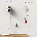 Фото 2 — Вулична WiFi камера на 2 об'єктиви, 8Mp (від Type-C) Q2 / Поворотна камера відеоспостереження / WiFi камера спостереження