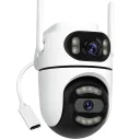 Фото 3 — Вулична WiFi камера на 2 об'єктиви, 8Mp (від Type-C) Q2 / Поворотна камера відеоспостереження / WiFi камера спостереження