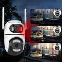 Фото 6 — Вулична WiFi камера на 2 об'єктиви, 8Mp (від Type-C) Q2 / Поворотна камера відеоспостереження / WiFi камера спостереження
