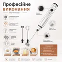 Фото 3 — Портативний капучинатор Milk Frother 3 в 1 з 3 швидкостями і змінними насадками, акумуляторний спінювач молока 1200 мАч USB