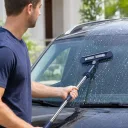 Photo 5 — Telescopic window mop D 365 120x25 cm, Blue / Rotating window cleaning mop with brush / Mop-brush for glass cleaning