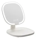 Photo 2 — Oval folding mirror with LED light and brightness control XL-1918, portable cosmetic makeup mirror