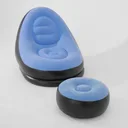 Photo 2 — Inflatable sofa with ottoman Air Sofa and pump for comfortable relaxation in bright blue