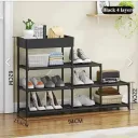 Photo 4 — Shoe rack, 4 vertical shelves, metal, vertical layout