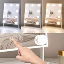 Photo 6 — Cosmetic mirror, with backlight, Hollywood, 9 LED, 10X, White / Mirror with light bulbs / Tabletop makeup mirror
