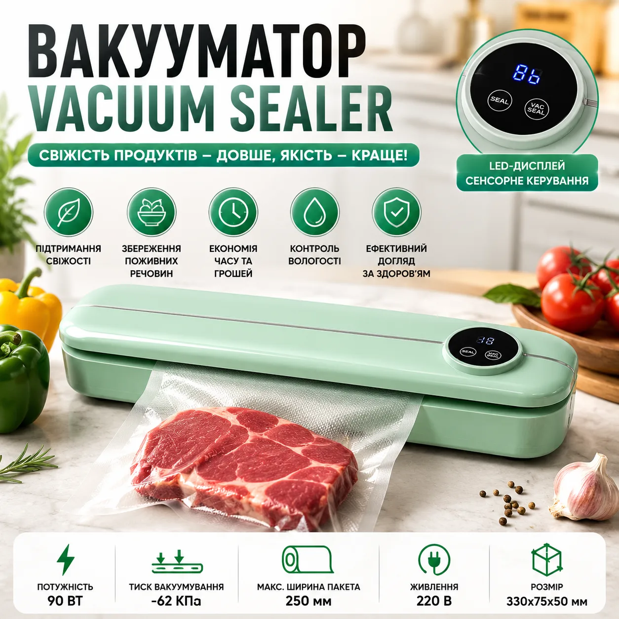 Vacuum packaging machine Green