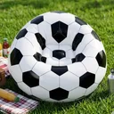 Photo 2 — Inflatable chair with pump 110x110x85cm, Black-White / Inflatable bean bag chair