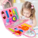 Photo 2 — Busy board for child development 25-in-1, Pink / Educational sensory board for learning / Busy board bag