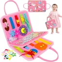 Photo 3 — Busy board for child development 25-in-1, Pink / Educational sensory board for learning / Busy board bag