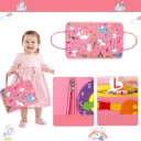 Photo 5 — Busy board for child development 25-in-1, Pink / Educational sensory board for learning / Busy board bag
