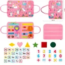 Photo 6 — Busy board for child development 25-in-1, Pink / Educational sensory board for learning / Busy board bag