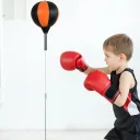 Photo 4 — Punching bag with reacting ball on stand for boxing, wobbler