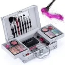 Фото 2 — Набір жіночої косметики в подарунковому чемодані MC1155 Makeup set Срібний