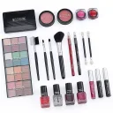 Фото 4 — Набір жіночої косметики в подарунковому чемодані MC1155 Makeup set Срібний