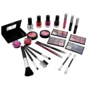 Фото 5 — Набір жіночої косметики в подарунковому чемодані MC1155 Makeup set Срібний