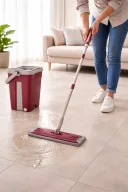 Фото 3 — Швабра з відром 11л з автоматичним віджимом + 2 насадки, Cleaning Mop, Бордова Комплект для прибирання швабра