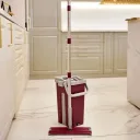 Фото 4 — Швабра з відром 11л з автоматичним віджимом + 2 насадки, Cleaning Mop, Бордова Комплект для прибирання швабра