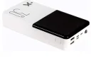 Фото 2 — Зовнішній акумулятор, повербанк PowerX Q500 білий 30000 mAh з LCD дисплеєм, 2×USB