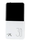 Фото 3 — Зовнішній акумулятор, повербанк PowerX Q500 білий 30000 mAh з LCD дисплеєм, 2×USB
