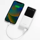 Фото 3 — Зовнішній акумулятор 20000mAh з кабелями (Lightning, Type-C, Micro) Ven-Dens VD-PB046, Білий / Повербанк / Зовнішній акумулятор Де