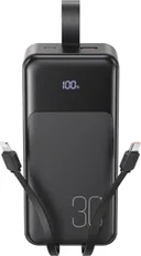 Фото 2 — Power bank XO PR250 30000 mAh PD20W+QC22.5W з швидкою зарядкою, дисплеєм і кабелями Black