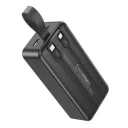 Фото 4 — Power bank XO PR250 30000 mAh PD20W+QC22.5W з швидкою зарядкою, дисплеєм і кабелями Black