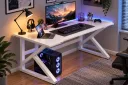 Фото 3 — Белый Компьютерный стол Dash S12 / Игровой компьютерный стол 120×60×72,5 см