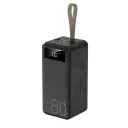Фото 3 — Павербанк повышенной емкости с фонариком и проводами Powerbank TX-80 Torima 80000 mAh