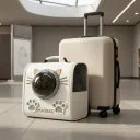 Фото 6 — Белый Рюкзак-переноска для кошек S-cat с смотровым окном и вентиляцией