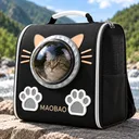 Фото 3 — Рюкзак-переноска S-cat1 для котов 36×24×40 см черный • Рюкзак для котов S-cat1 с прозрачным окном и вентиляцией 36×24×40 см