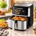 Фото 5 — Аэрогриль, 12 л, 2500 W, minMAX MNF-8850, Черная / Сенсорная мультипечь / Аэрофритюрница с дисплеем