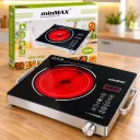 Фото 2 — Инфракрасная плита 3500Вт, minMAX MN-7038, Черная / Настольная электрическая плита / Электроплита на одну конфорку